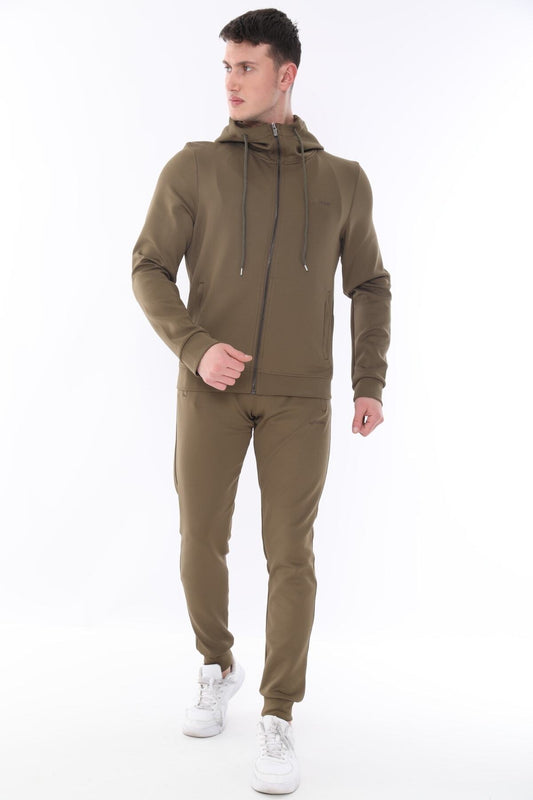 Erkek Scuba Fermuarlı Sweat Takım - HAKİ
