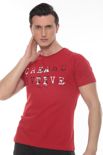 Creatıve Penye Baskılı T-shirt - KIRMIZI